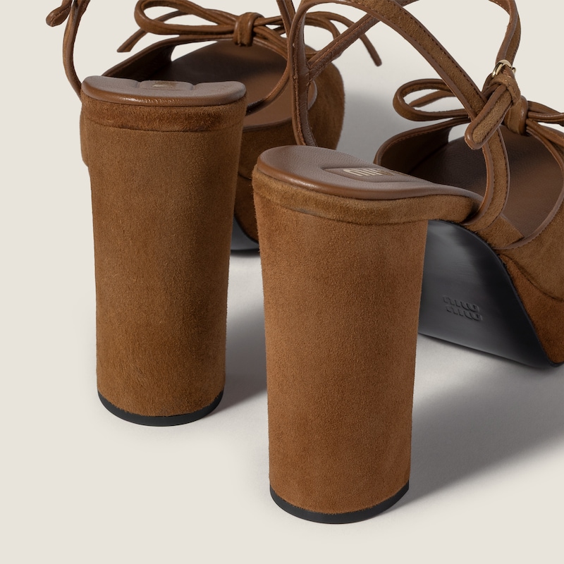 Suede platform sandals