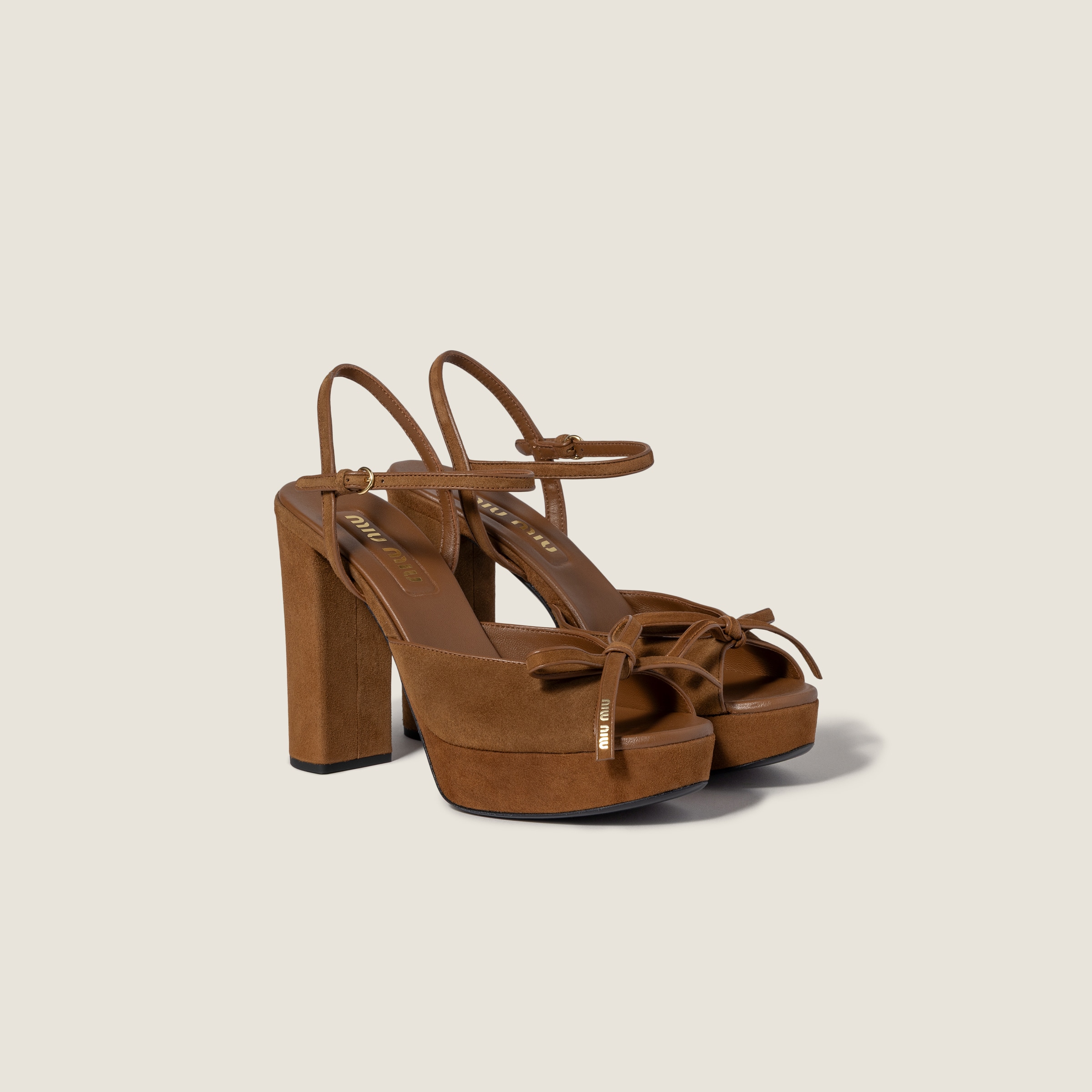 Suede platform sandals