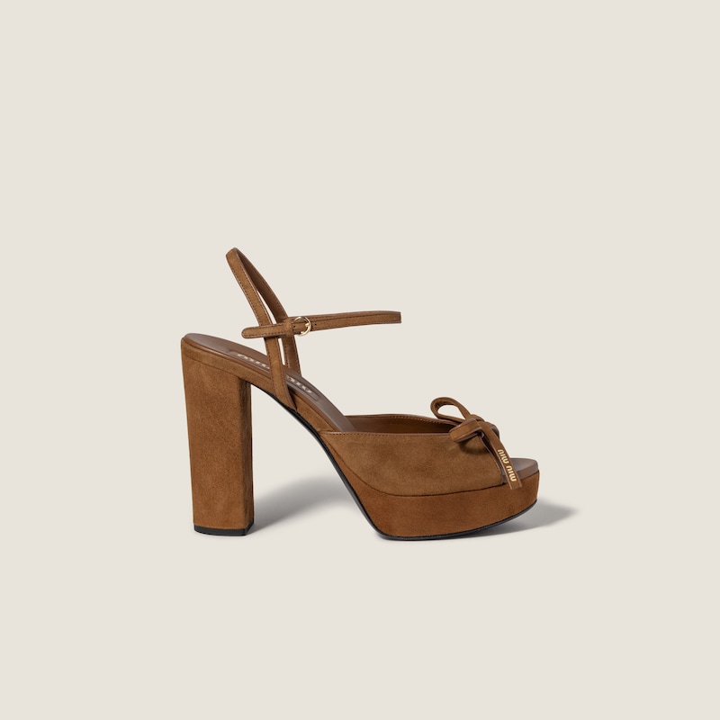 Suede platform sandals