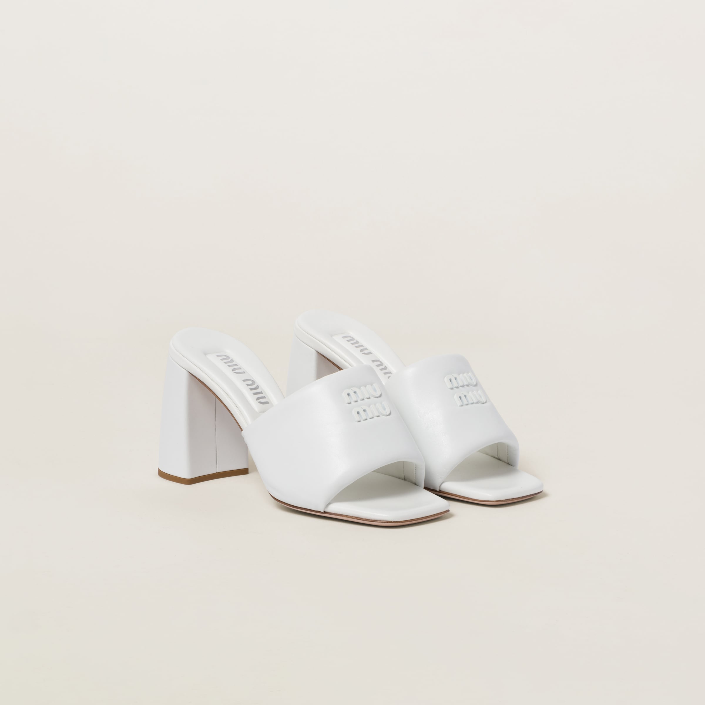 Padded leather sandals