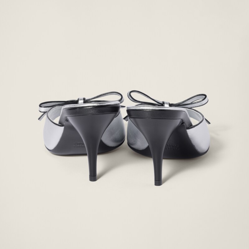 Mordoré nappa leather sandals with bow