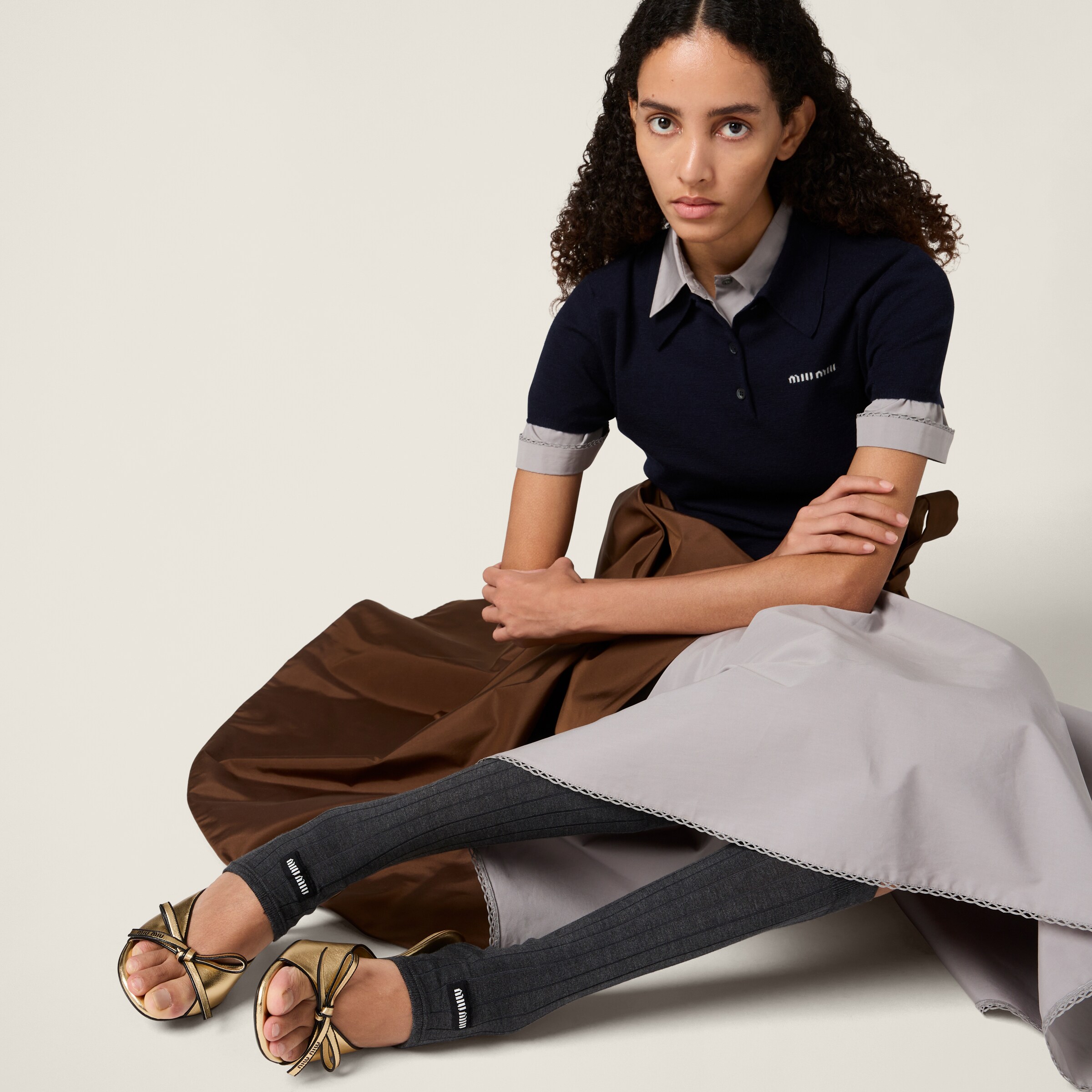 Mordoré nappa leather sandals with bow - Collection