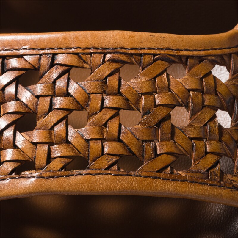 Woven leather sandals