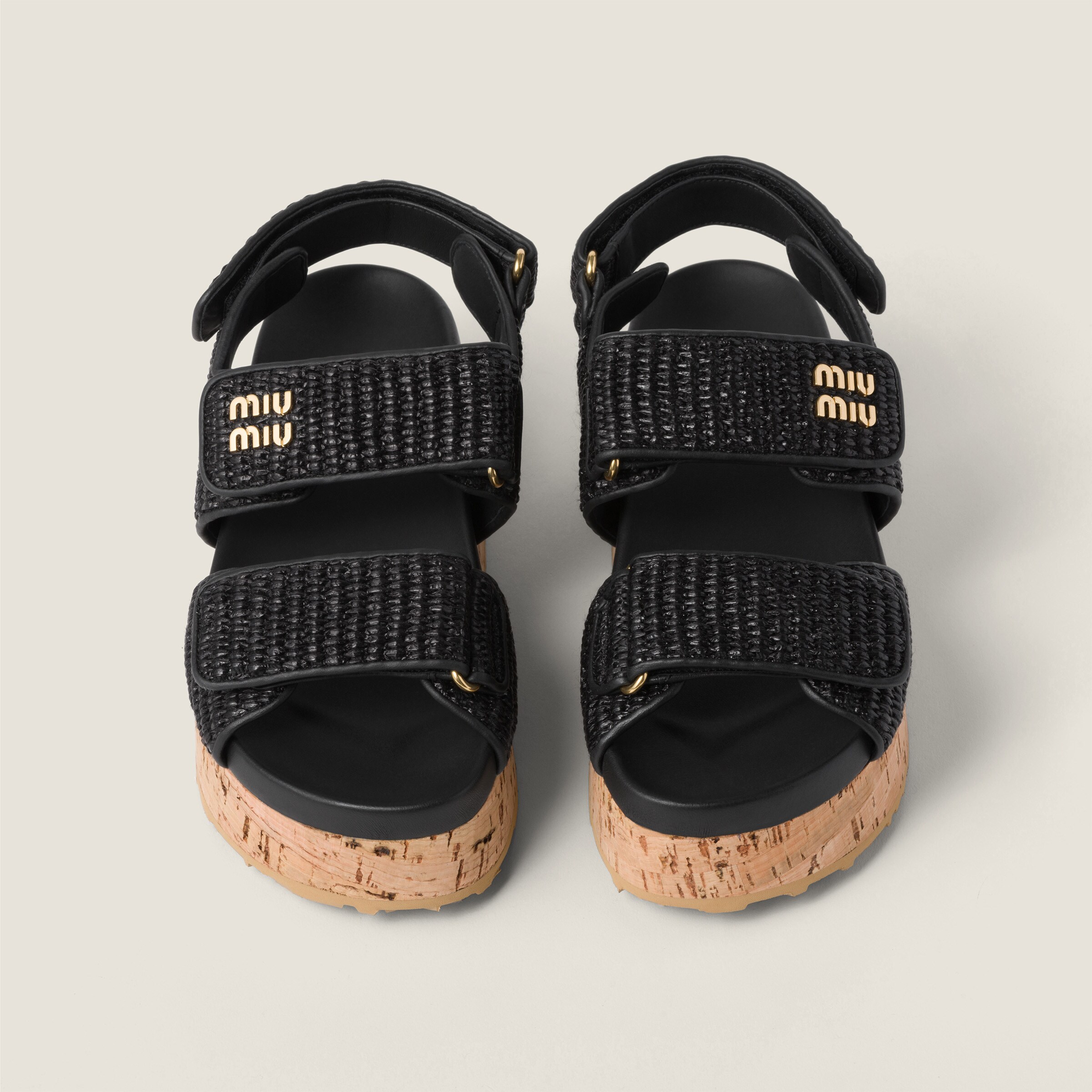 Miu miu wedge sandals hot sale