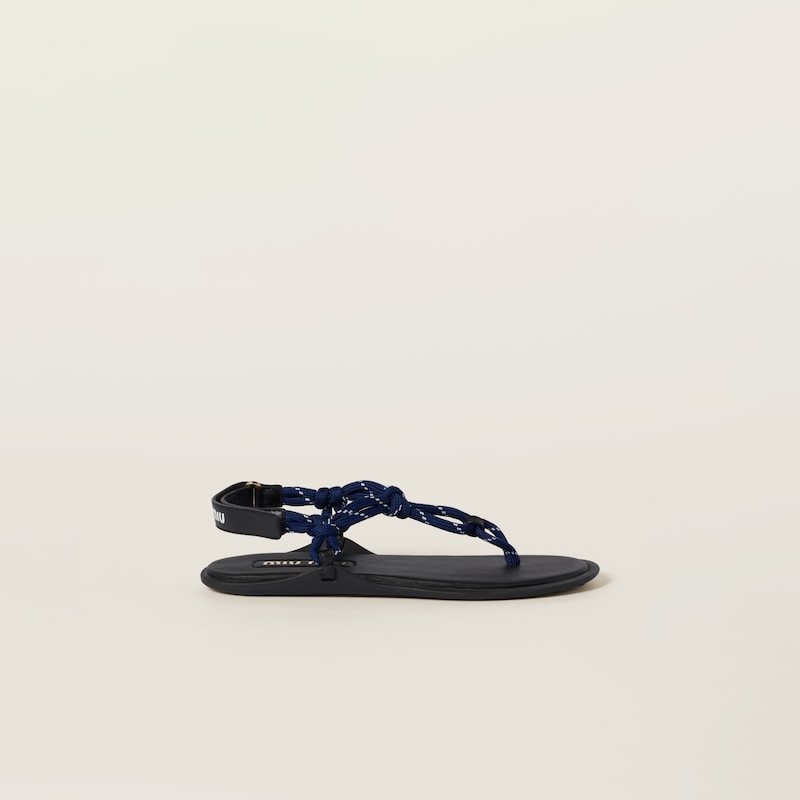 Riviere cord and leather sandals