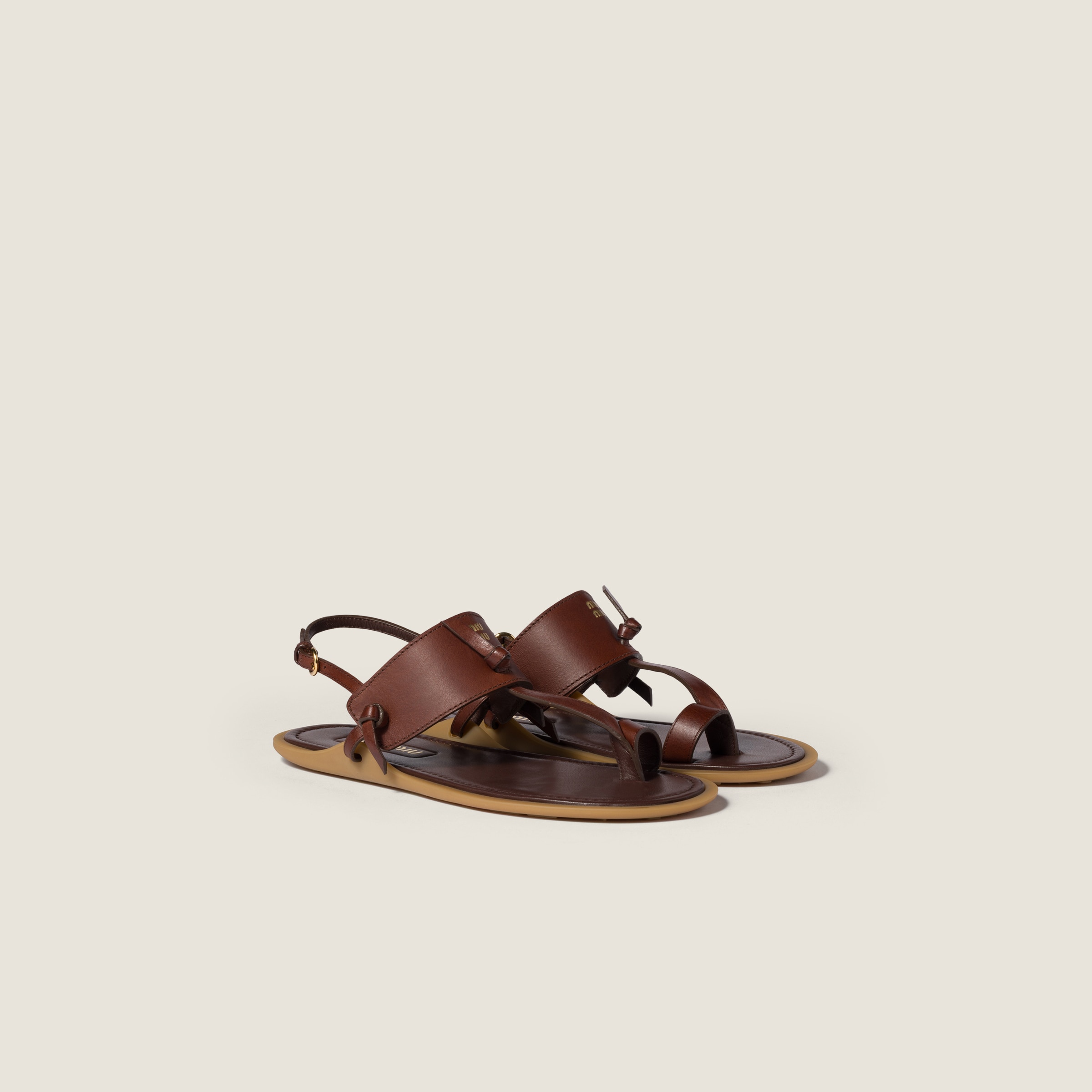 Leather thong sandals from Miu Miu - $1,020