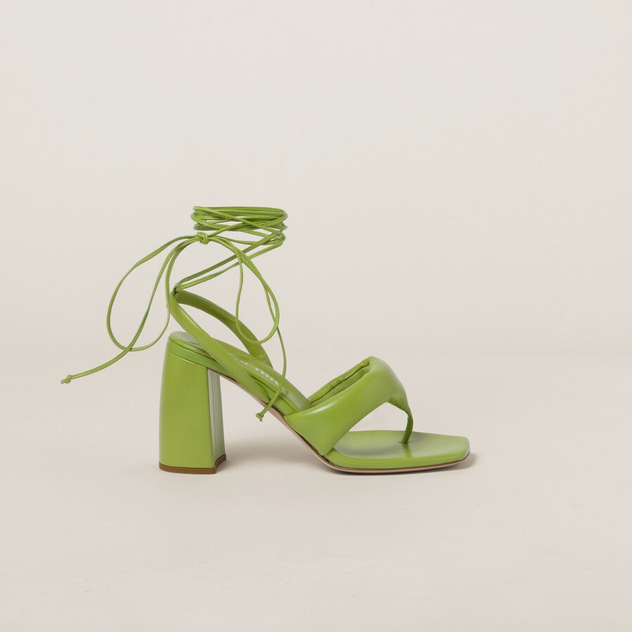 Ivory Eva Platform Sandals Miu Miu