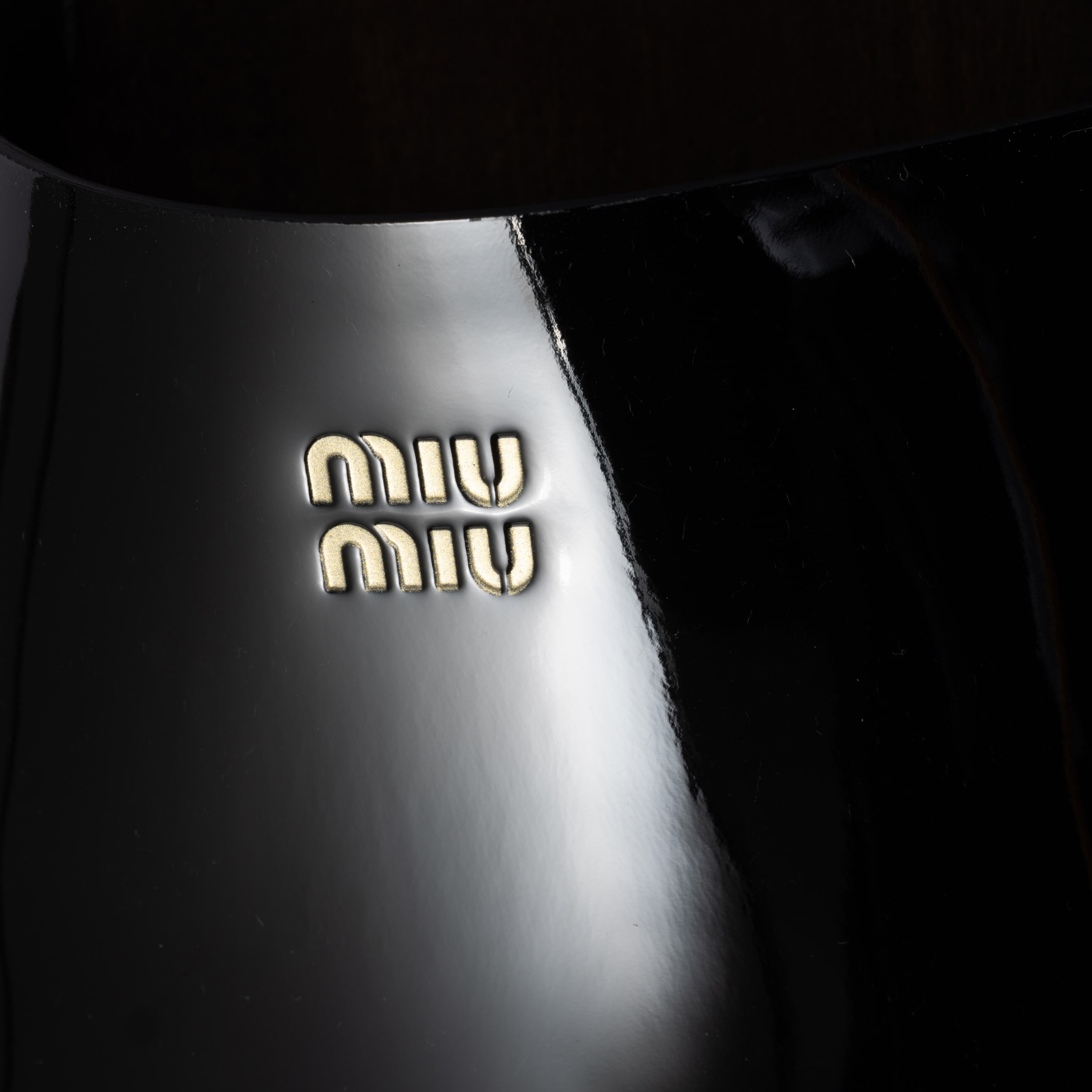 Miu Miu Studded Detail Wooden Sole Clogs In Black