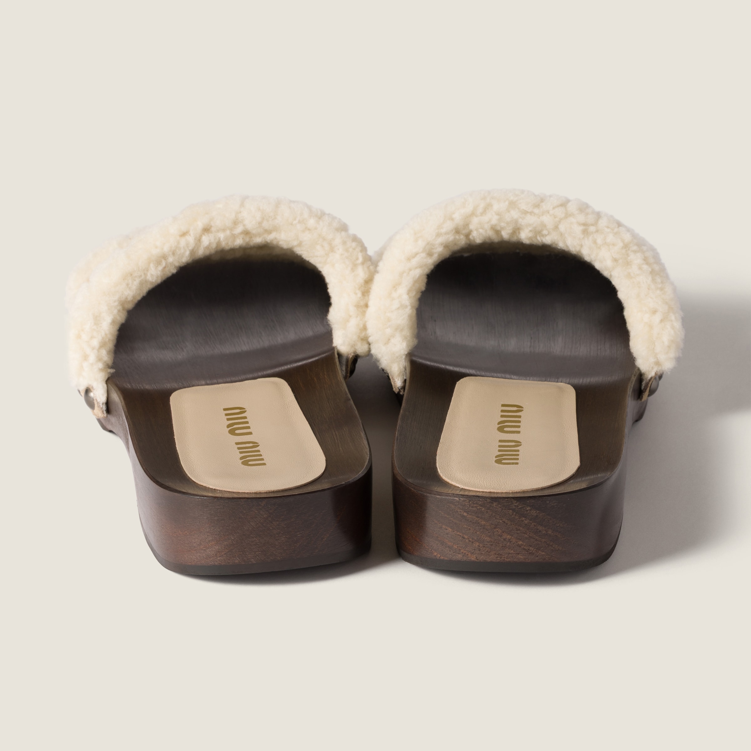 Miu Miu Suede Clog Sandals In Multi
