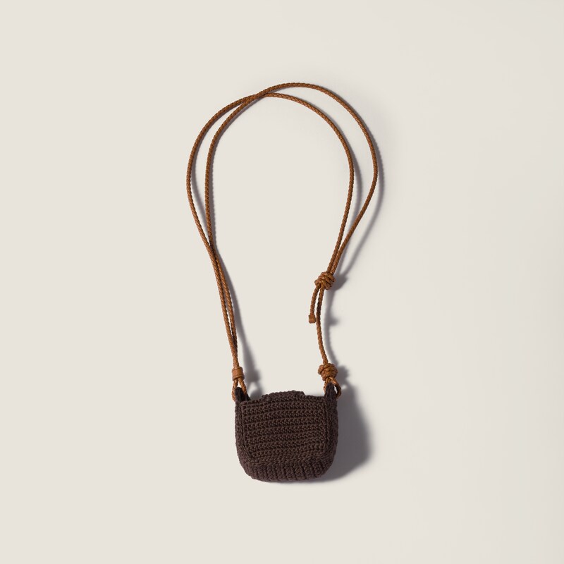 Crochet earbud pouch