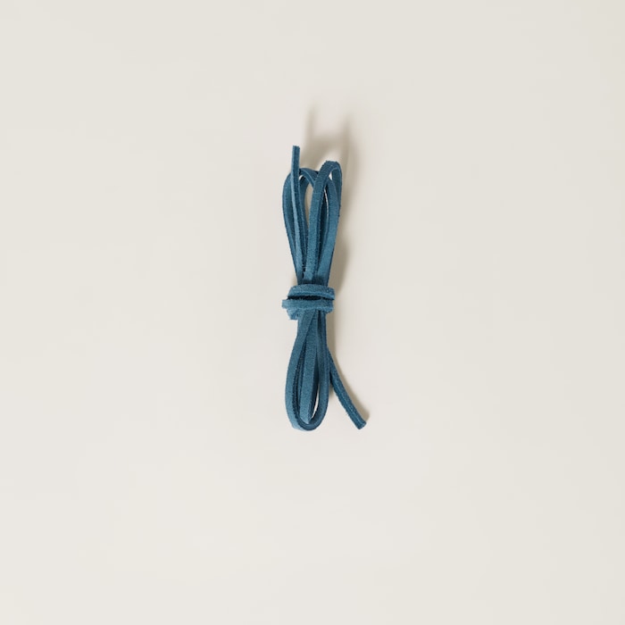 White/blue Plume Nappa Leather And Suede Sneakers | Miu Miu