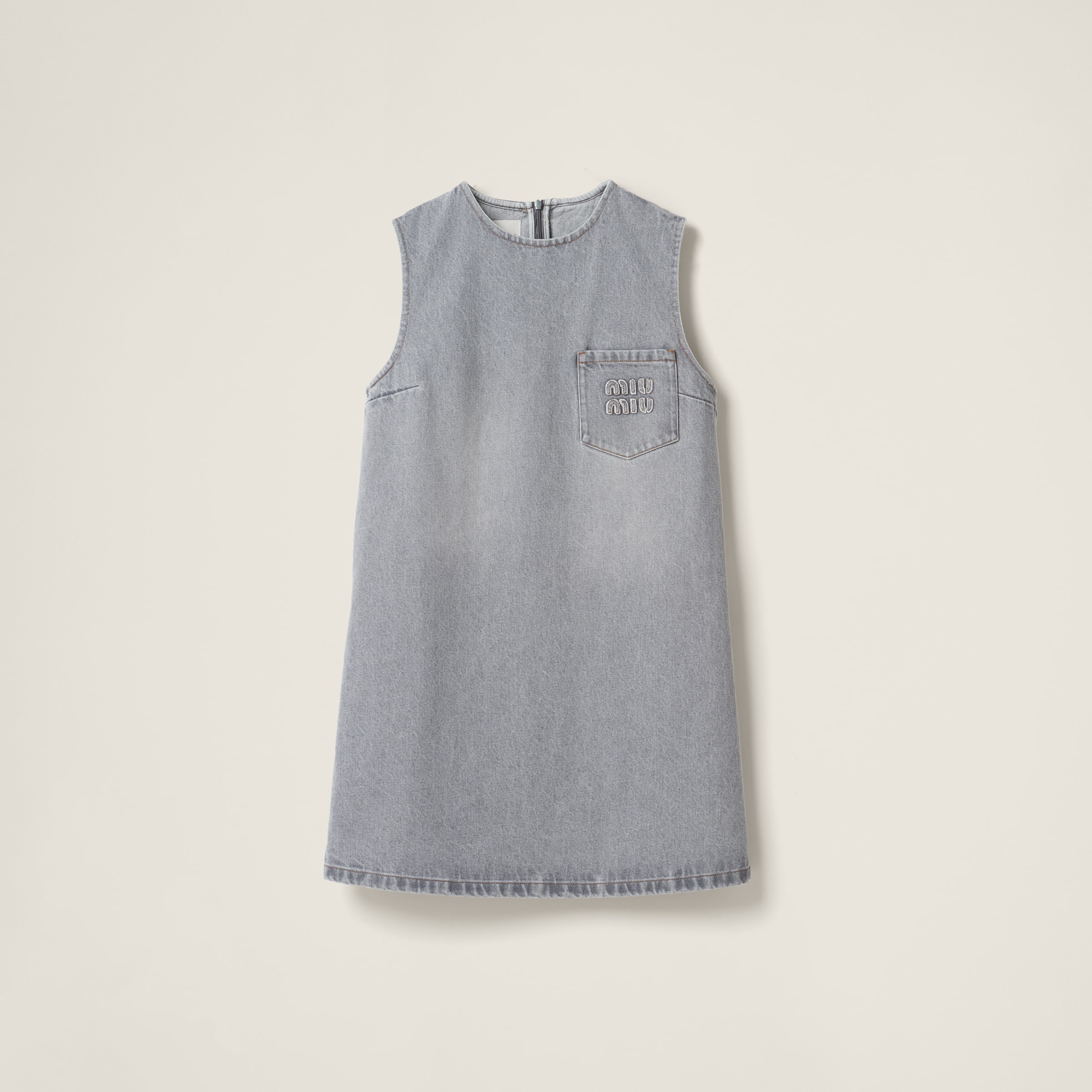 Grey Denim Dress | Miu