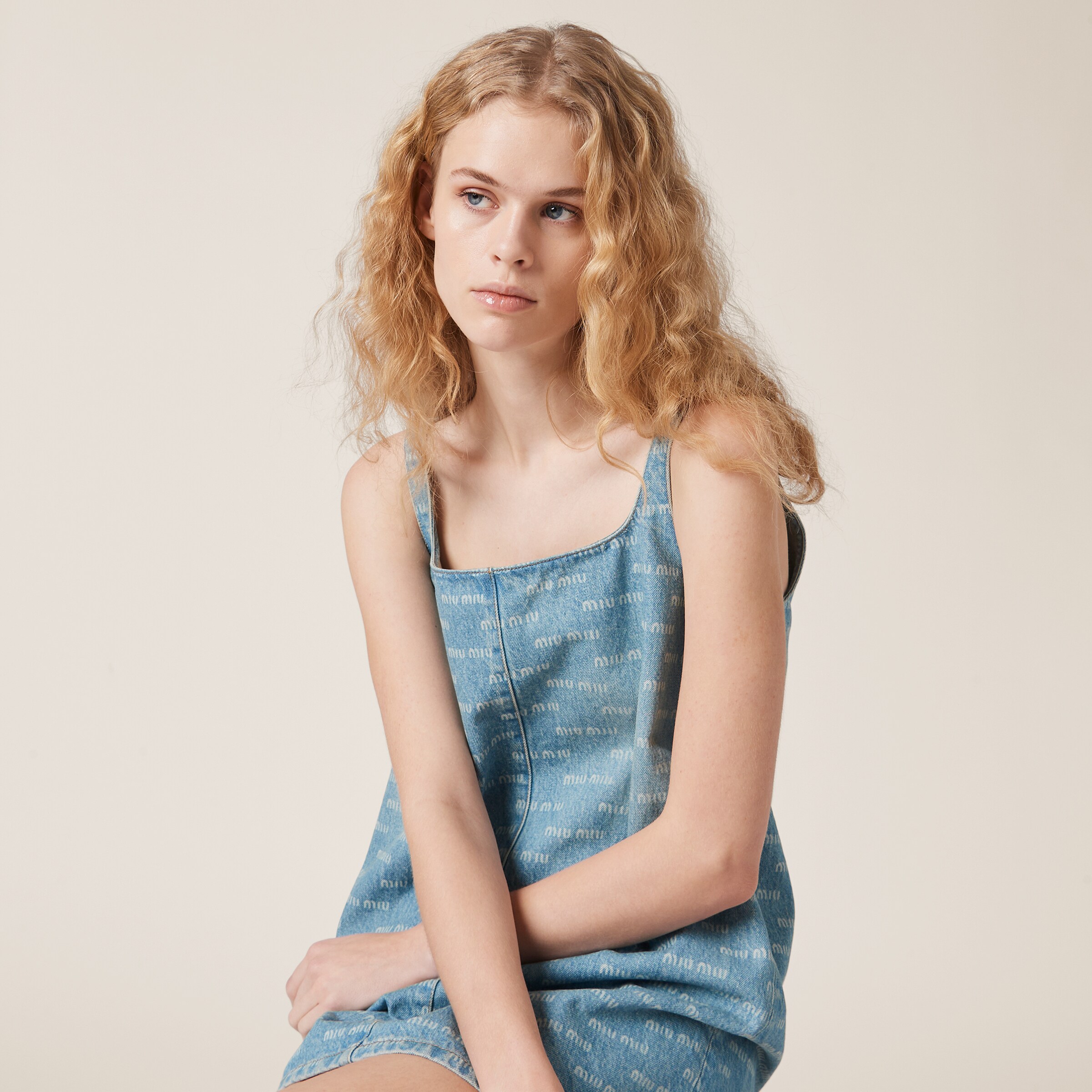 Miu miu denim dress store