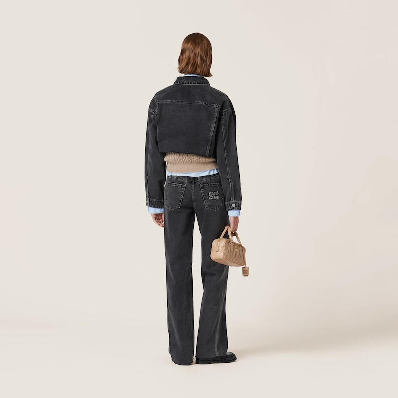 Blouson en denim noir