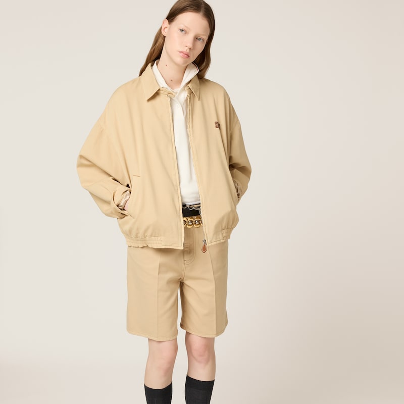 Light denim blouson jacket