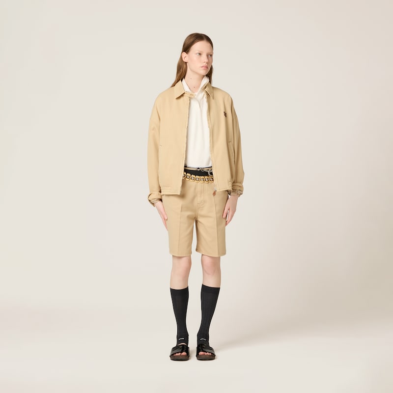 Light denim blouson jacket