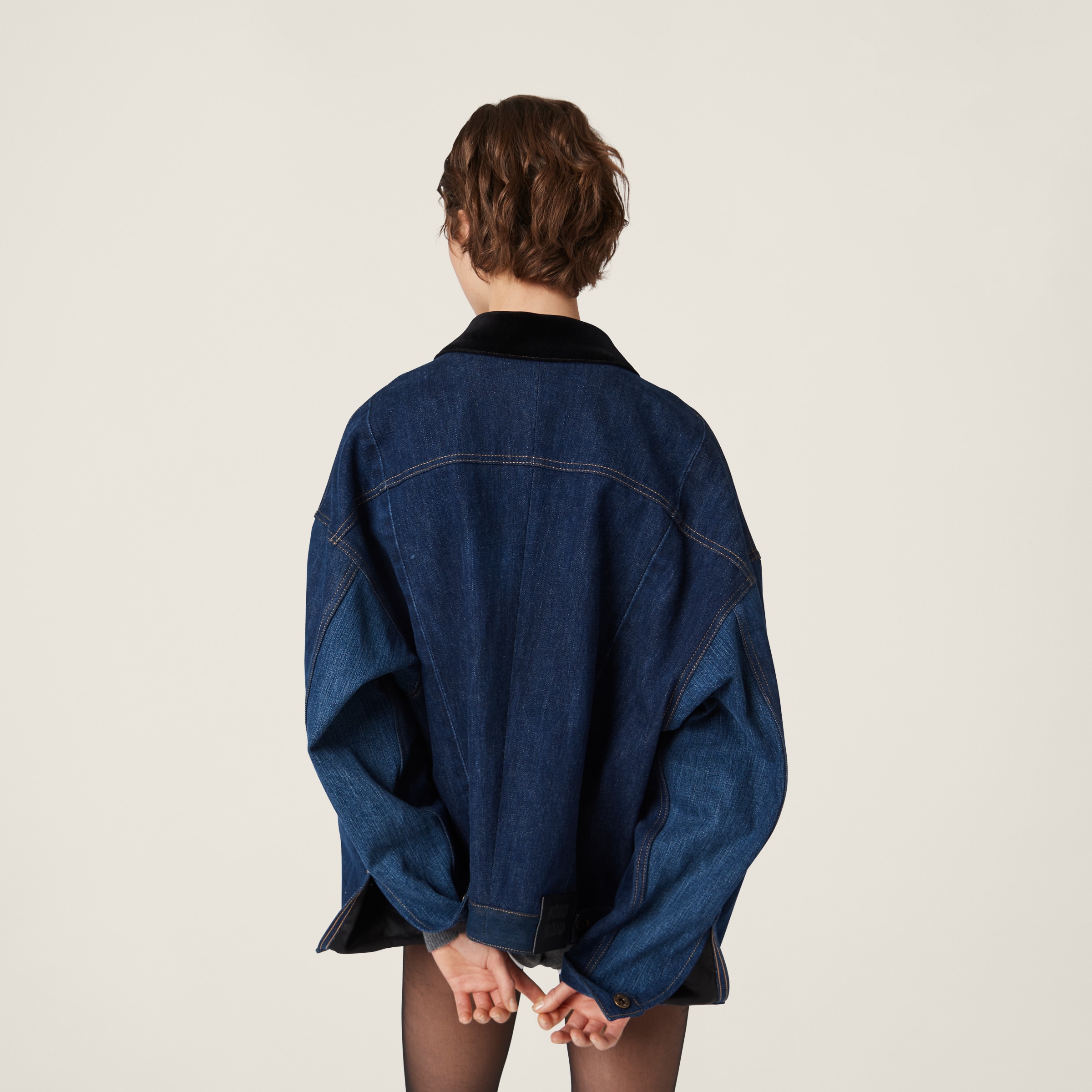 Denim trucker jacket - Collection Collections | Miu Miu