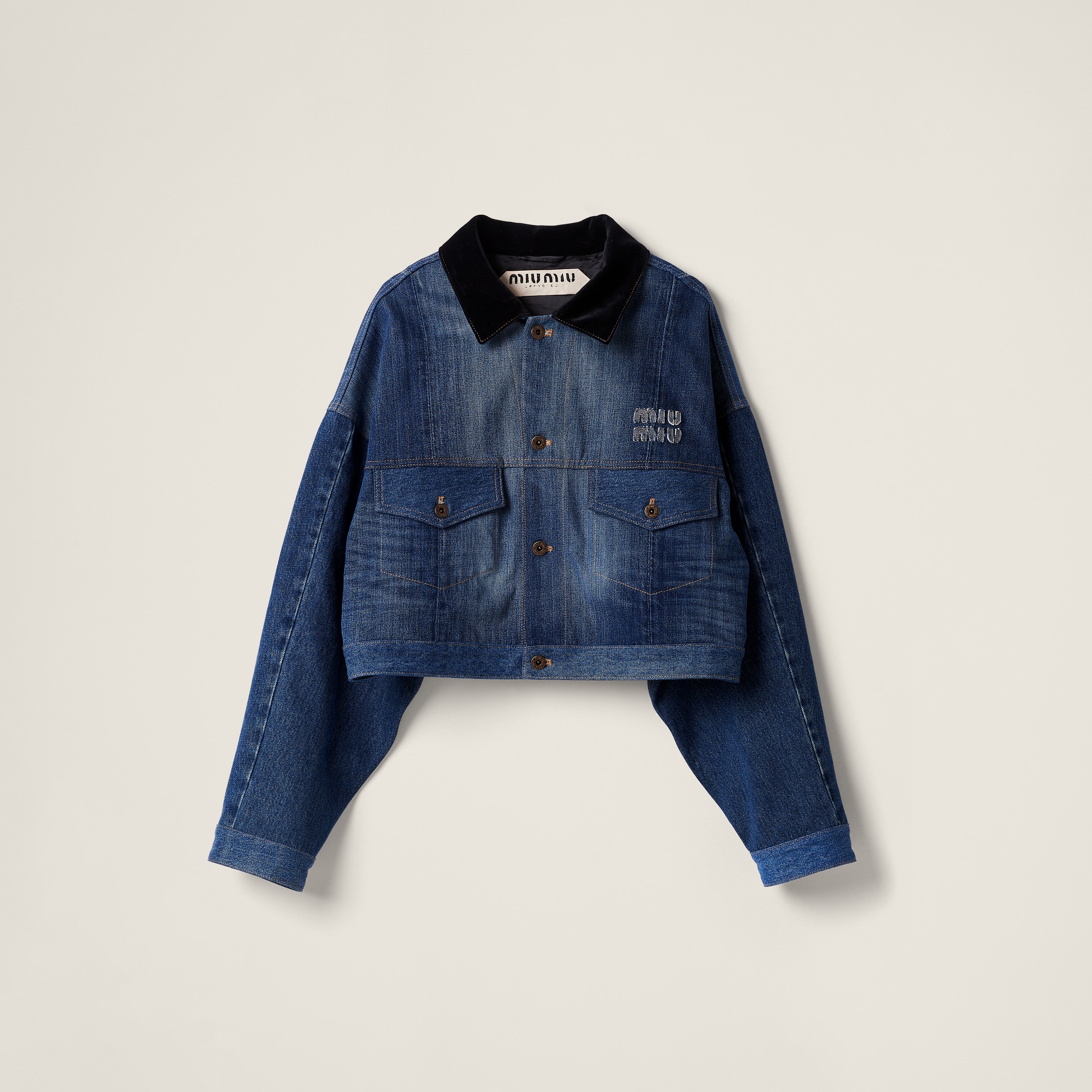 Miu miu denim jacket cheap
