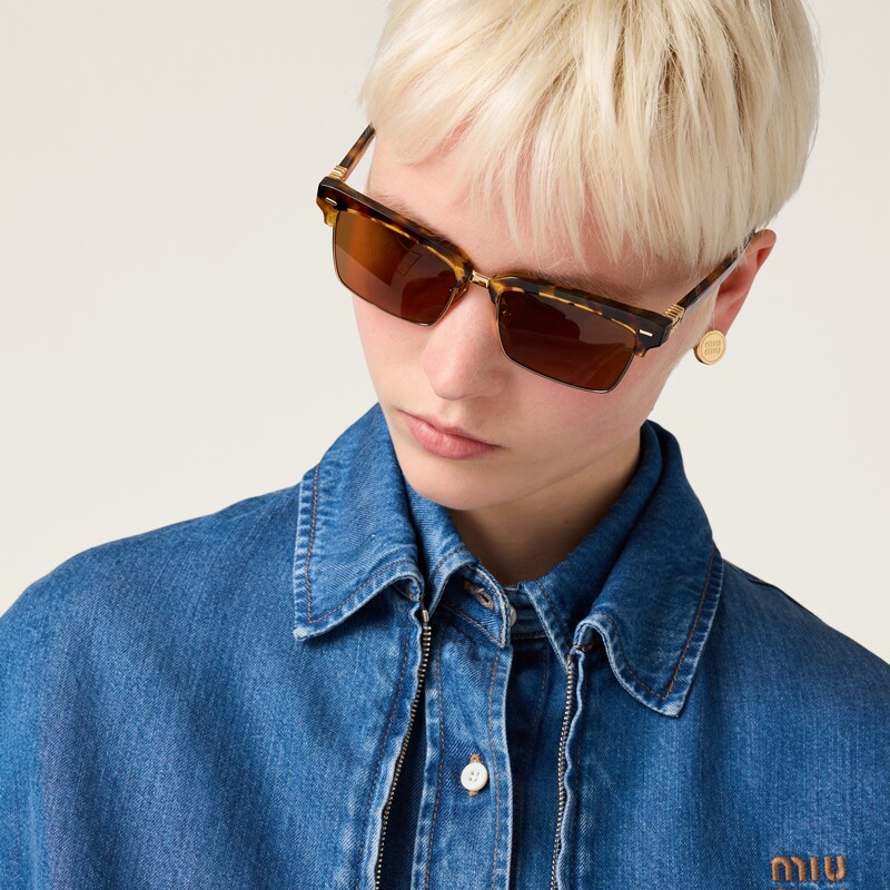 Denim blouson jacket