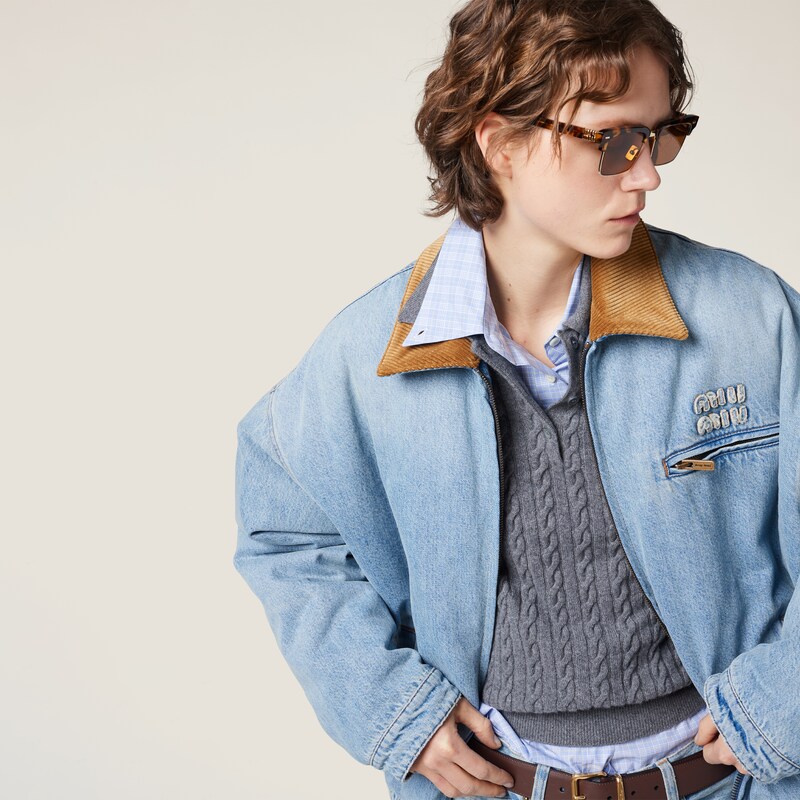 MIUMIU VELVET PADDED JACKET STYLE 450