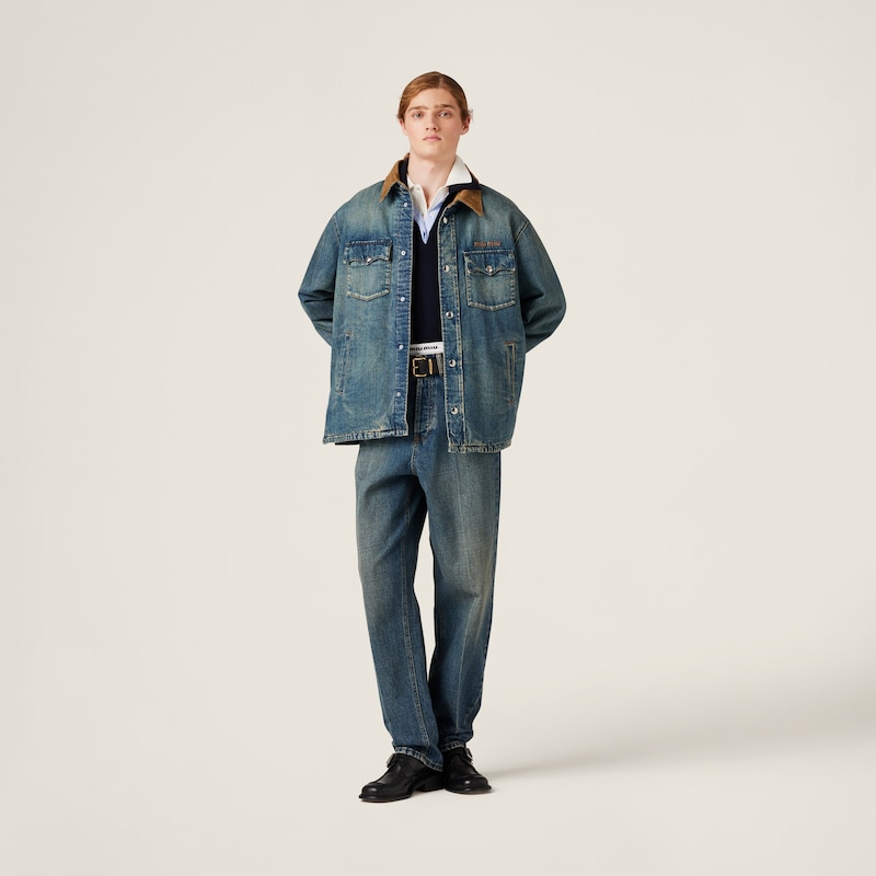 Piumino in denim