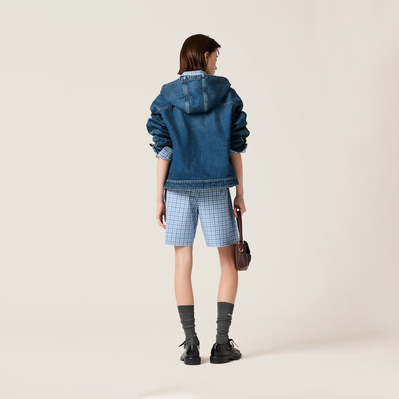 Denim hoodie jacket