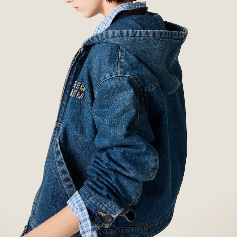 Denim hoodie jacket