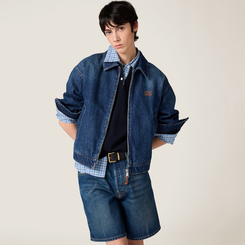 แจ็กเก็ตทรัคเกอร์ผ้าเดนิม