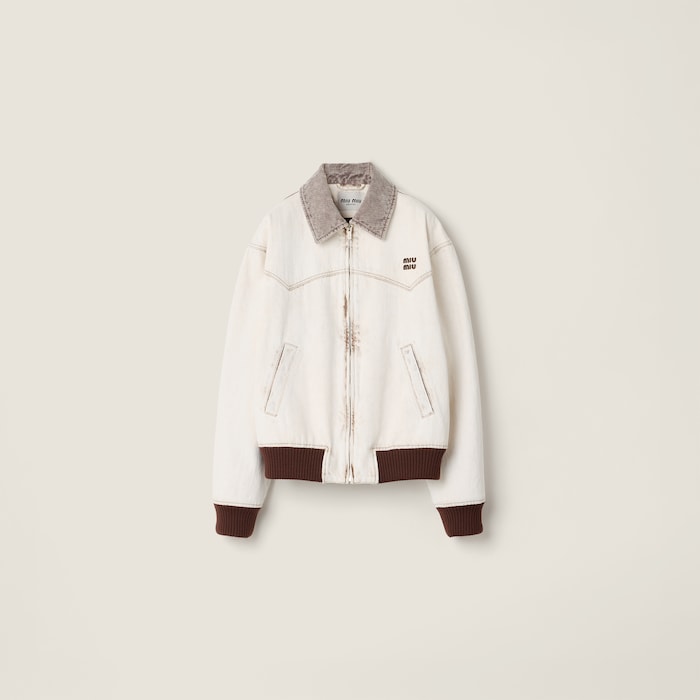 miu miu ハート柄トラッカージャケット　サイズ40 Category - Saudi Arabia | Miu Miu - Saudi Arabia