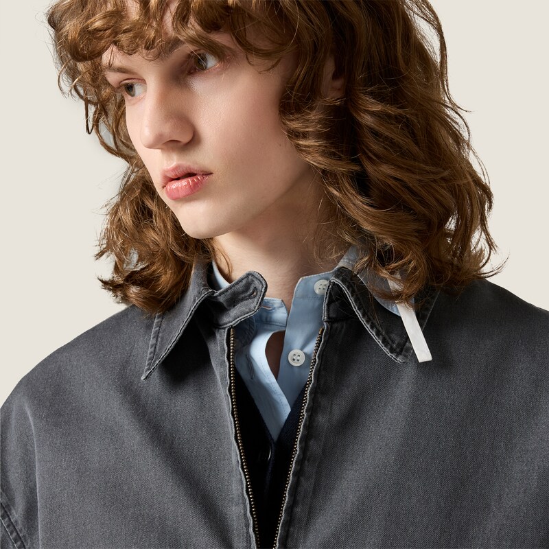 Chambray blouson jacket