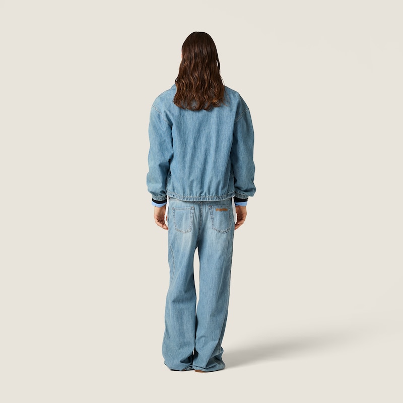 Chambray blouson jacket