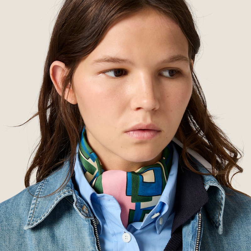 Chambray blouson jacket
