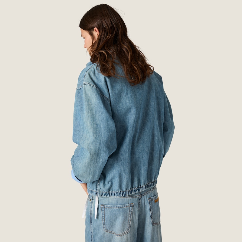 Chambray blouson jacket