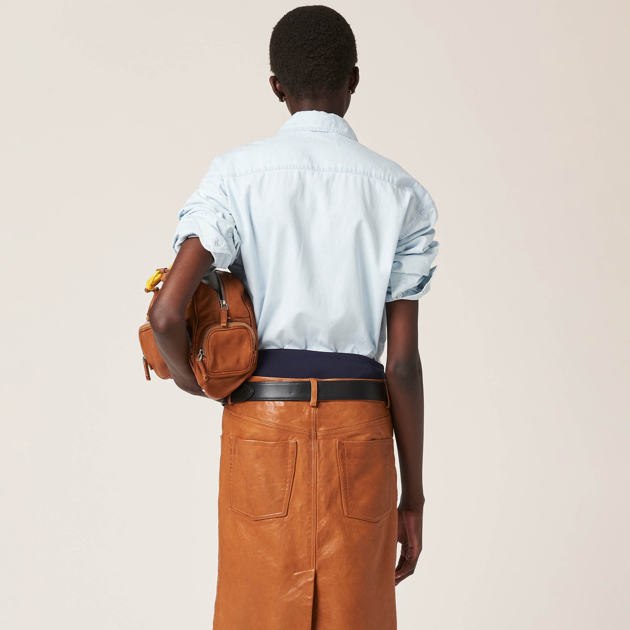 Miu Miu Chambray Shirt In Light Blue