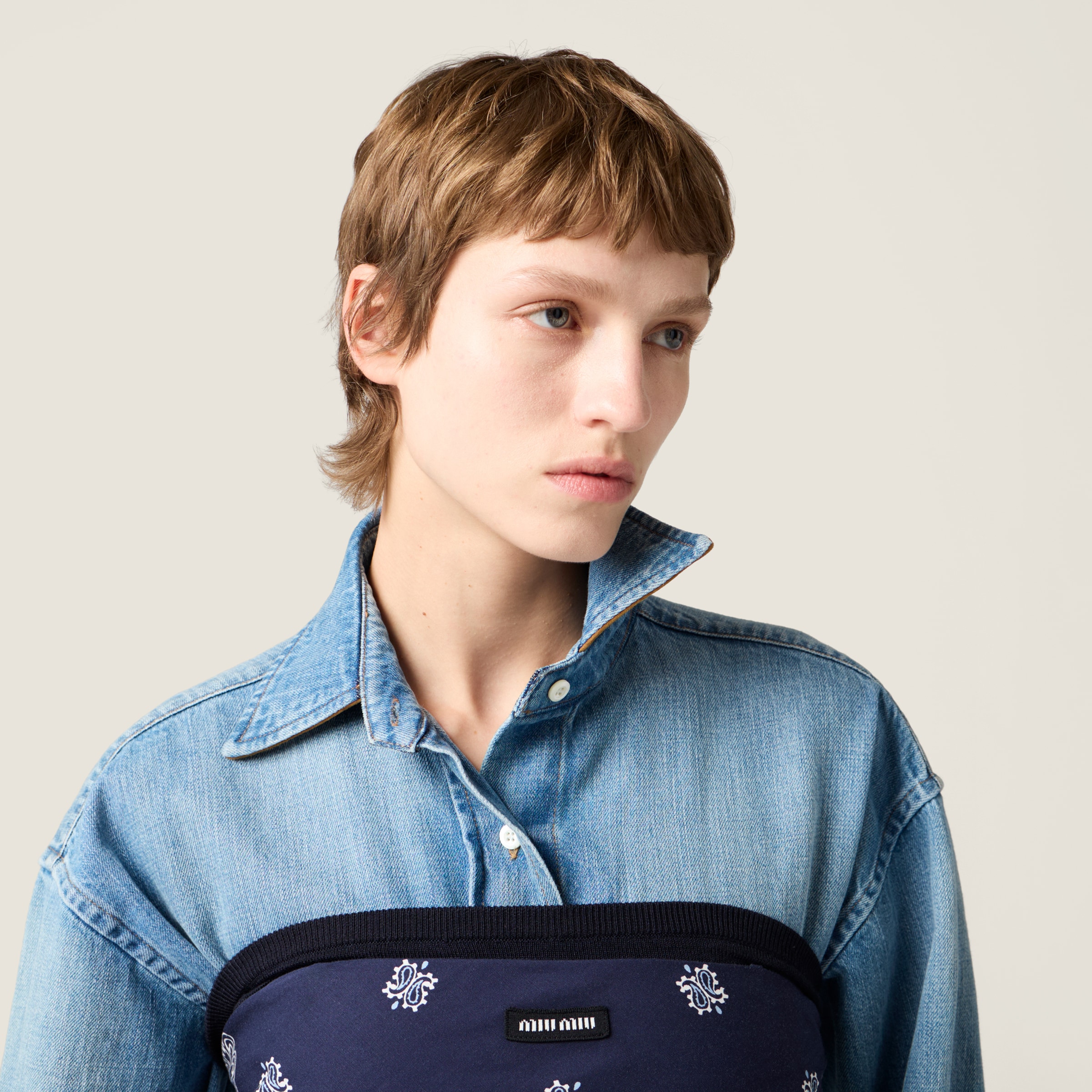 Light Blue Denim Shirt | Miu Miu
