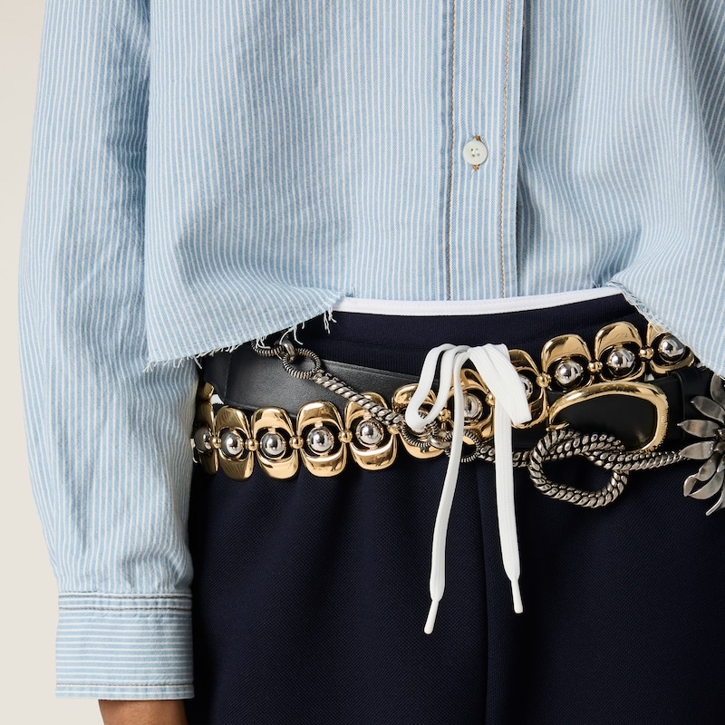 Striped chambray shirt