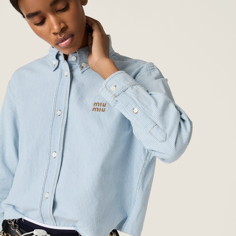 Striped chambray shirt