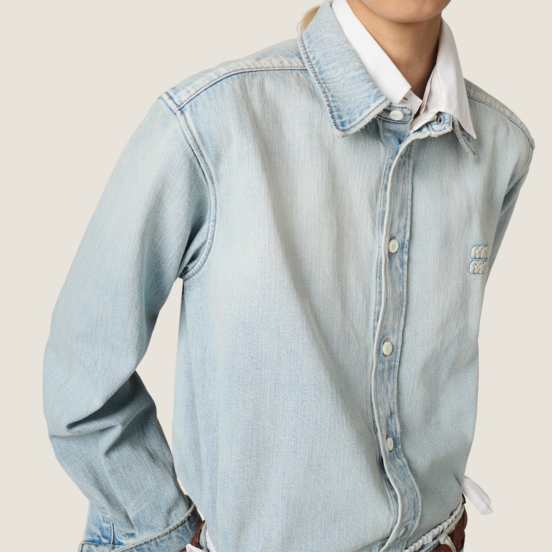 Washed denim shirt