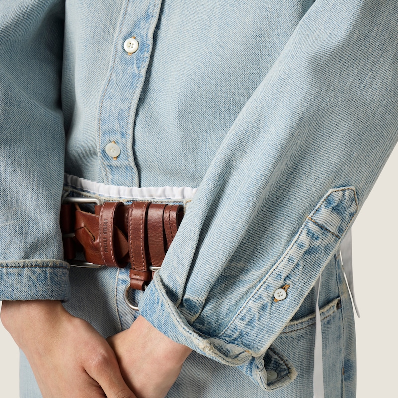 Washed denim shirt
