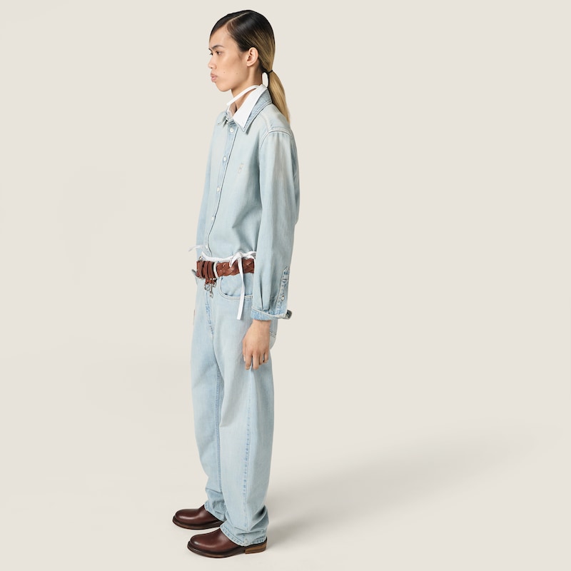 Washed denim shirt