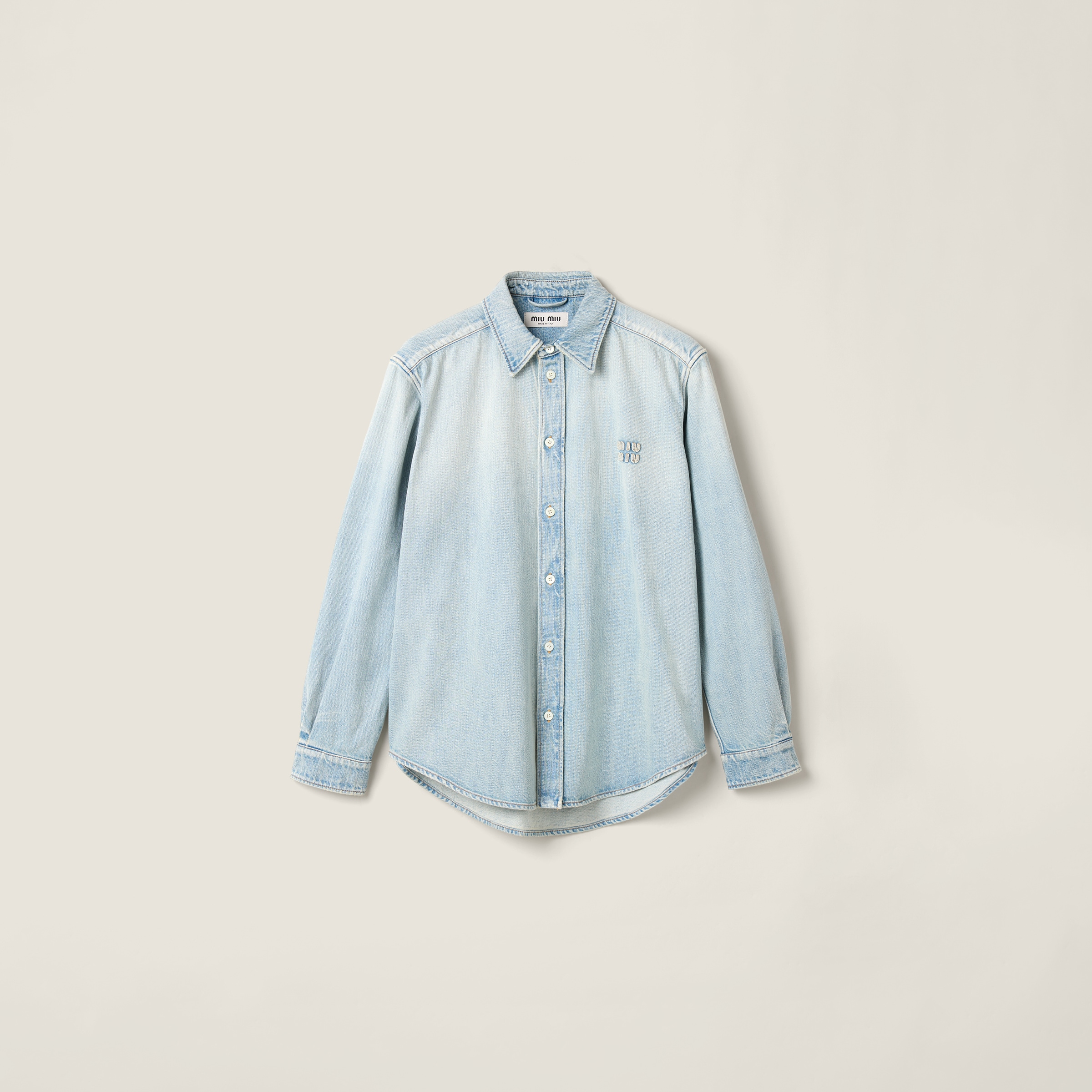 Washed denim shirt from Miu Miu - $1,790