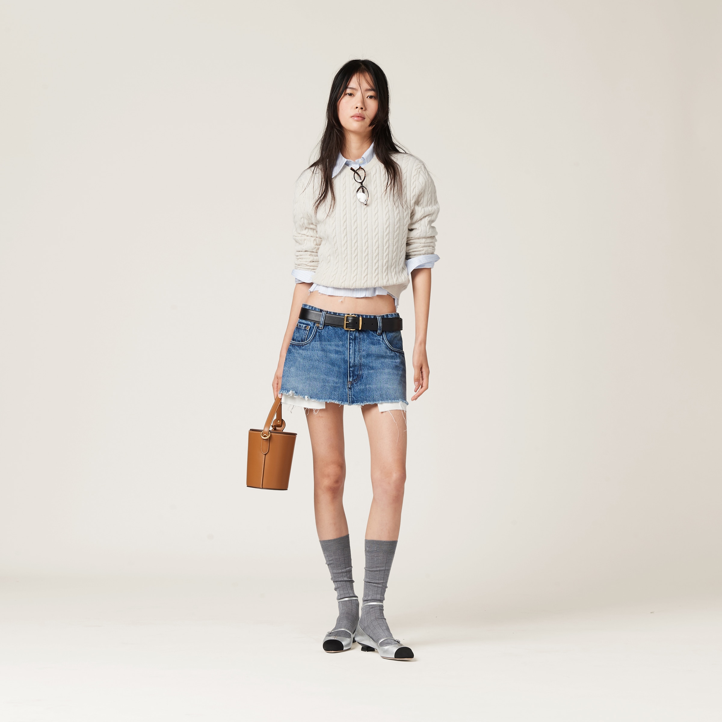 ジルサンダー JIL SANDER NAVY アシンメトリー スカート