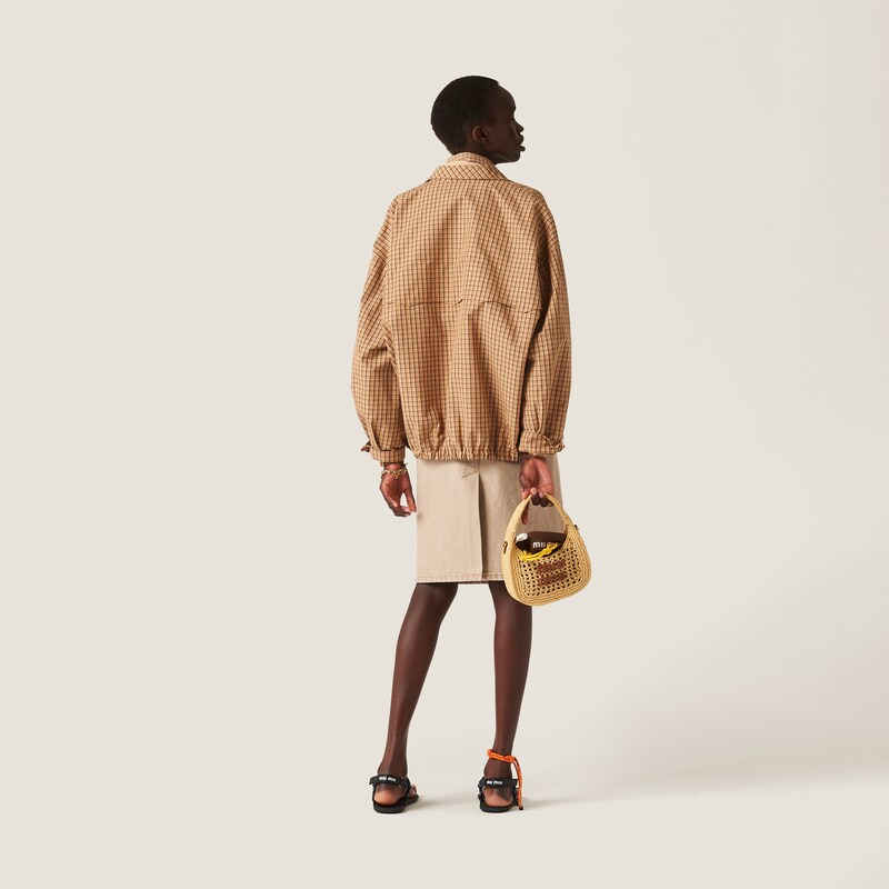 Beige Denim Pencil Skirt | Miu Miu