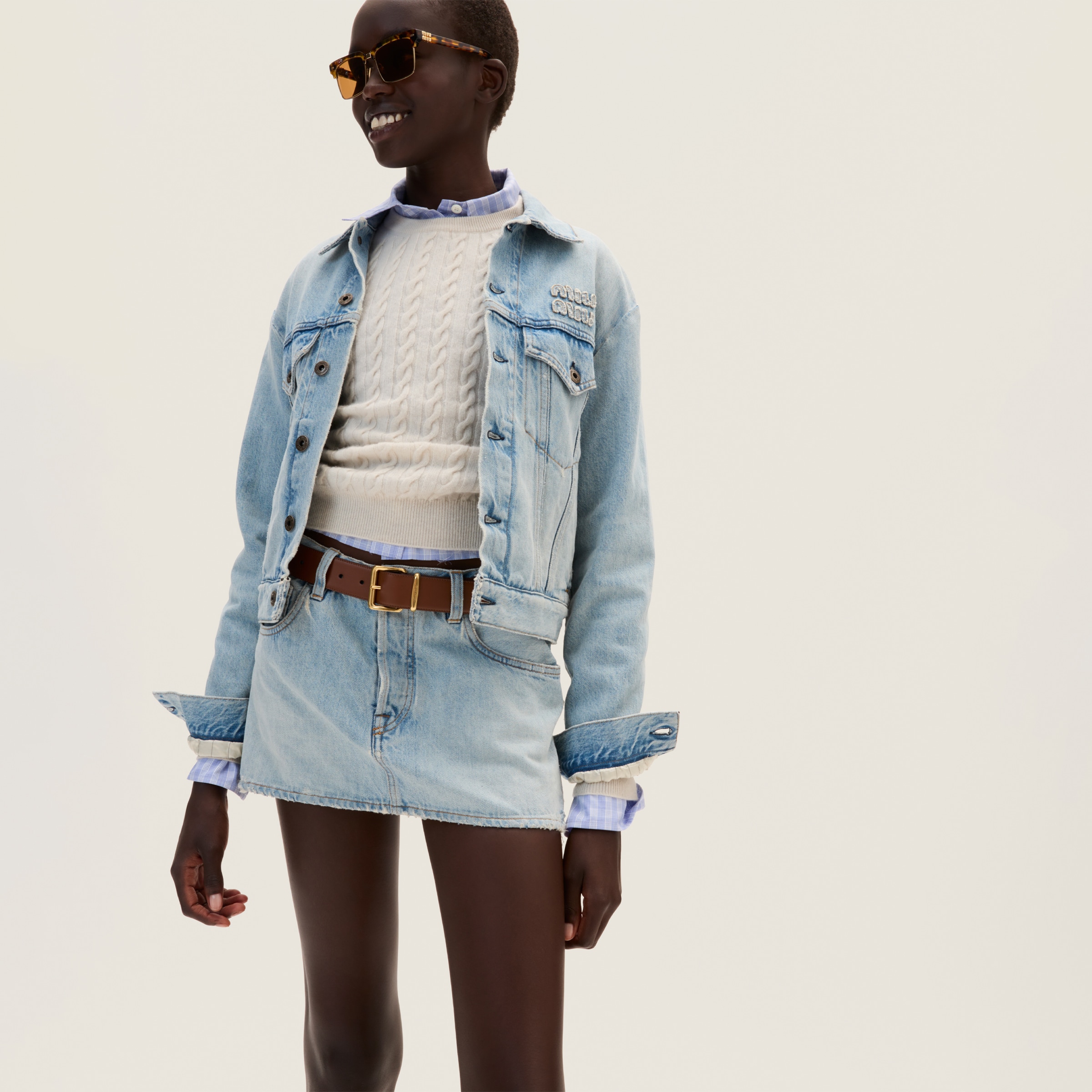 Miu Miu Denim Miniskirt