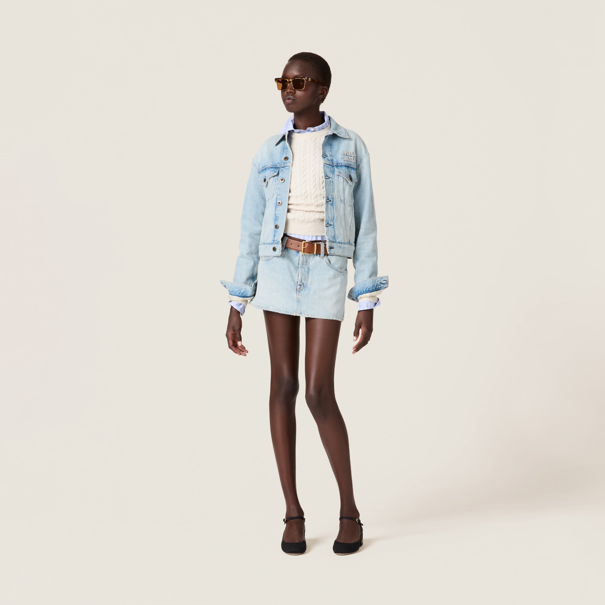 Miu Miu Denim Miniskirt