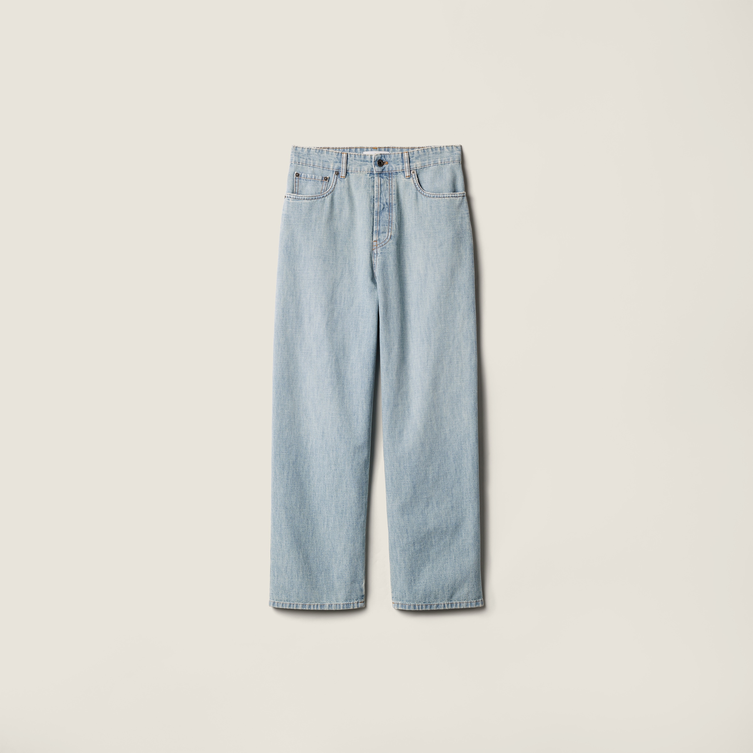 Miu Miu Tailored Trousers Belt Loops Five Pocket Design In Blue