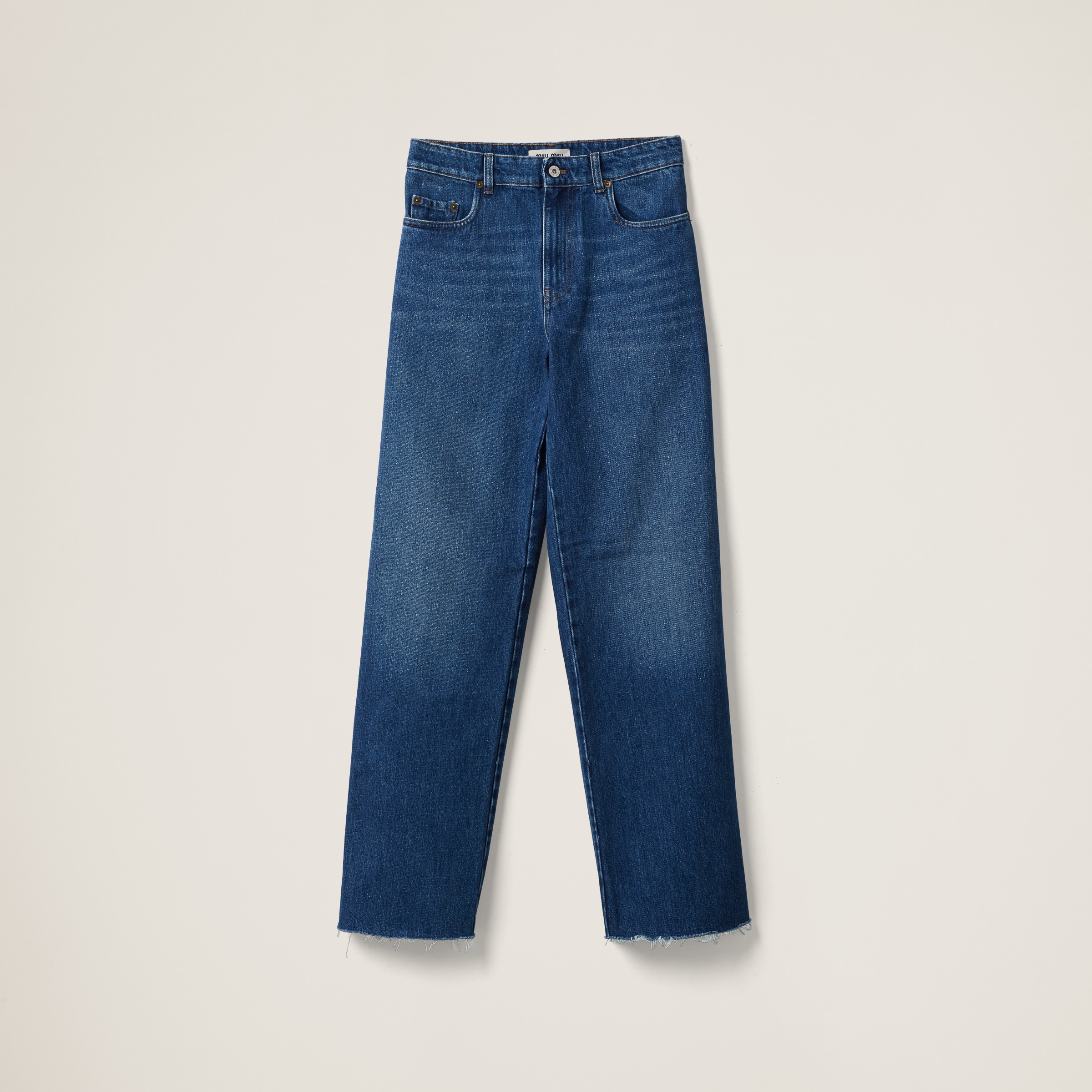 Black Five-pocket Black Denim Jeans | Miu Miu
