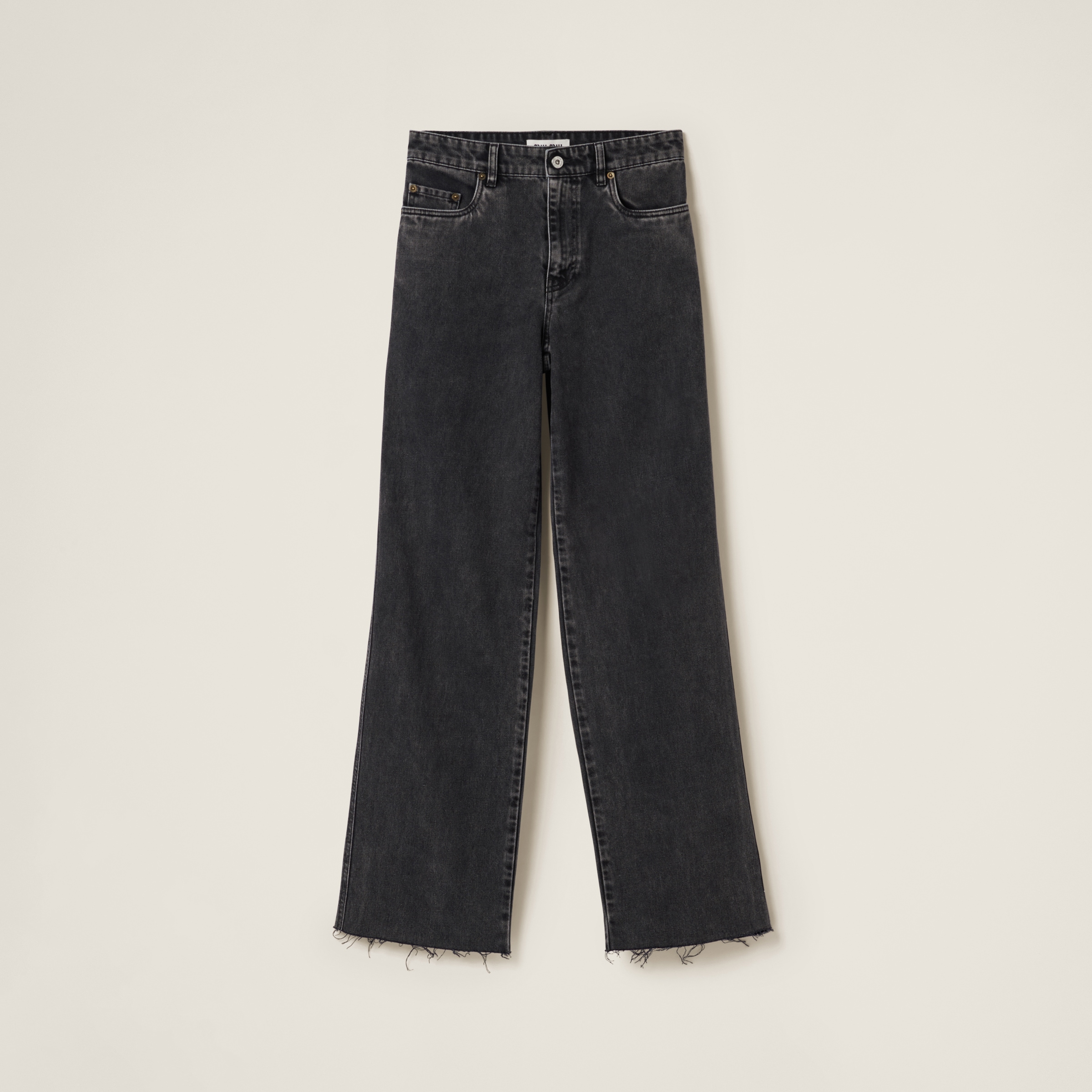 Miu Miu Five-pocket Black Denim Jeans