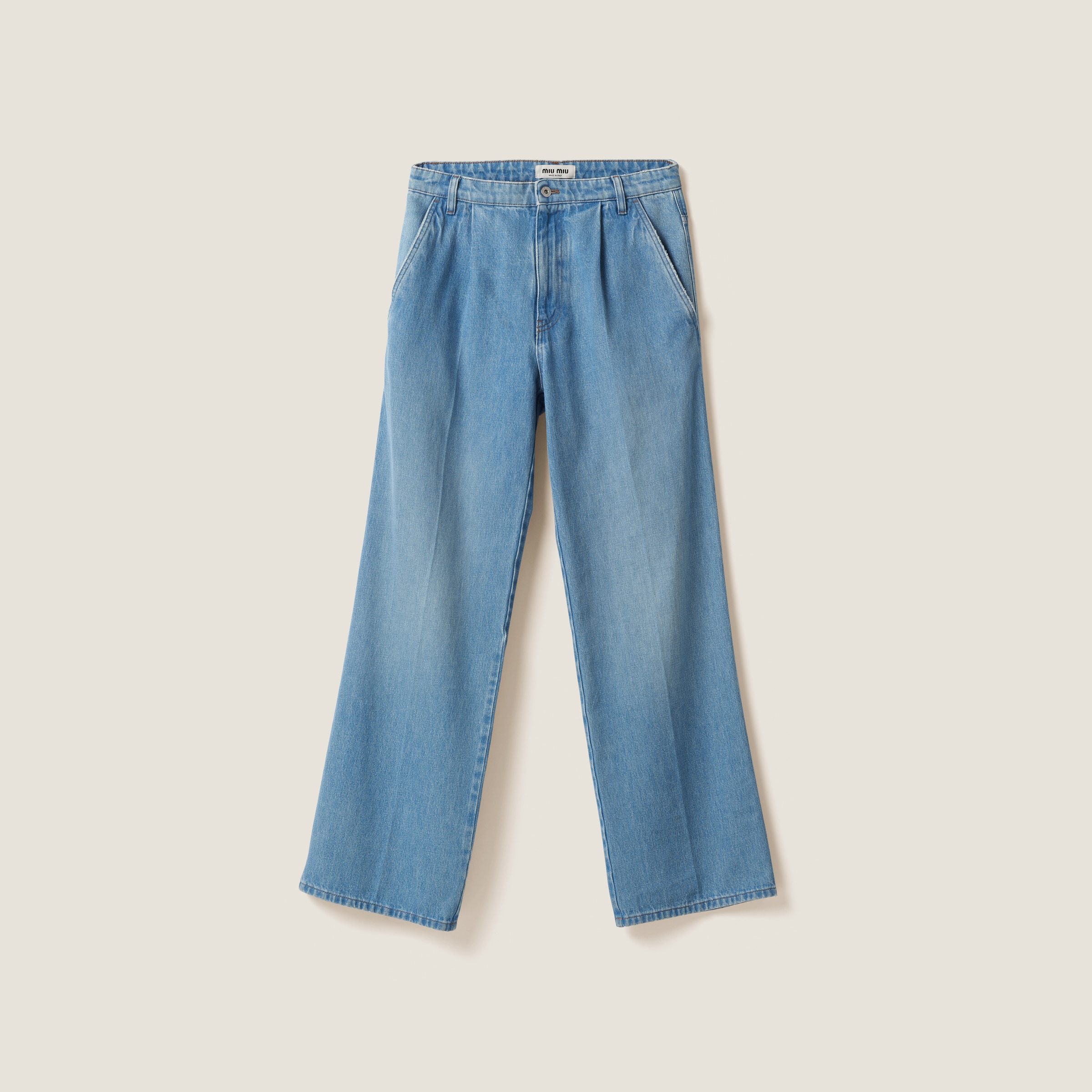 Miu Miu Denim Jeans In Sapphire Blue