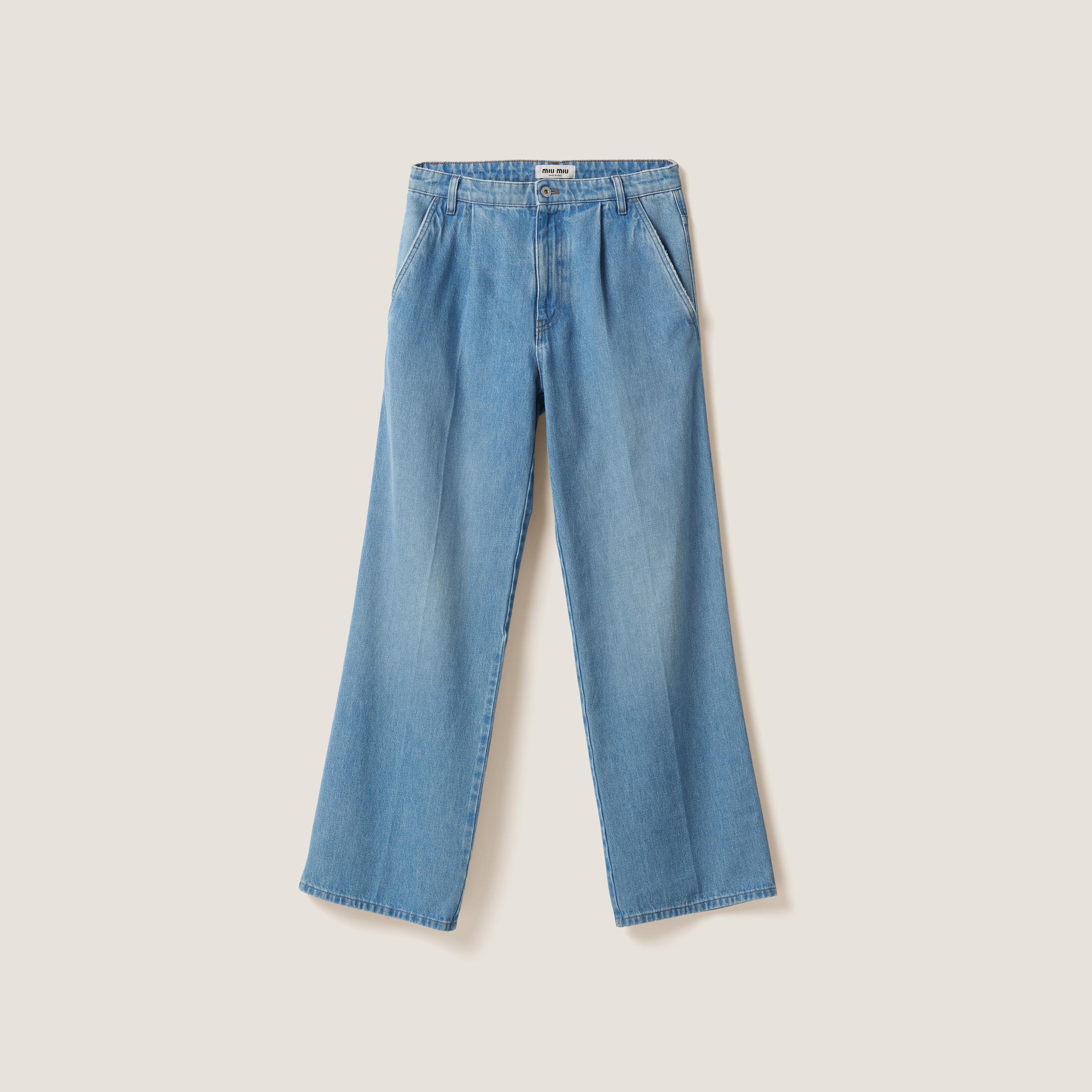 Miumiu Denim Jeans In Sapphire Blue